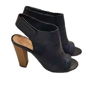 ALDO Open Toe Leather Chunky Heel